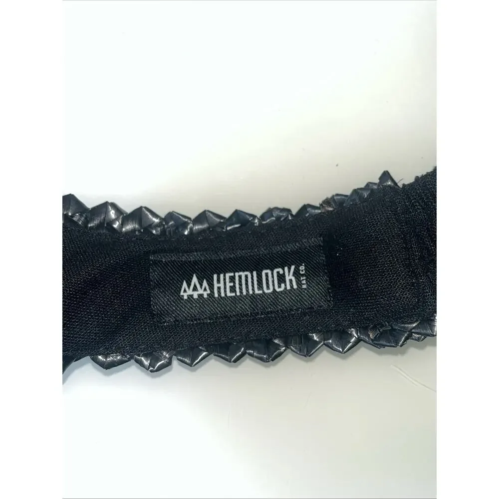 Hemlock Hat Co. Capri Visor (Onyx) Hand-woven elastic strap closure